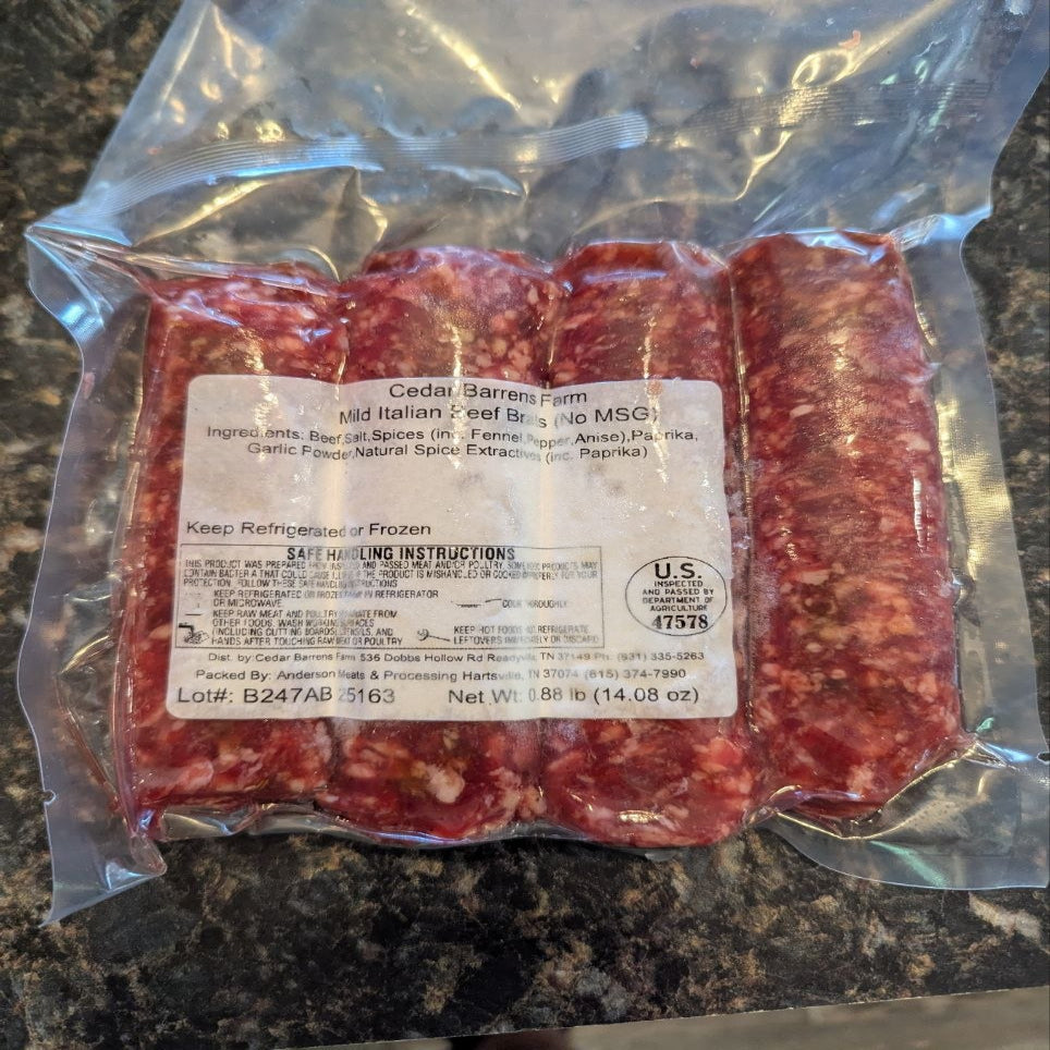 Cedar Barrens Farm Beef Brats