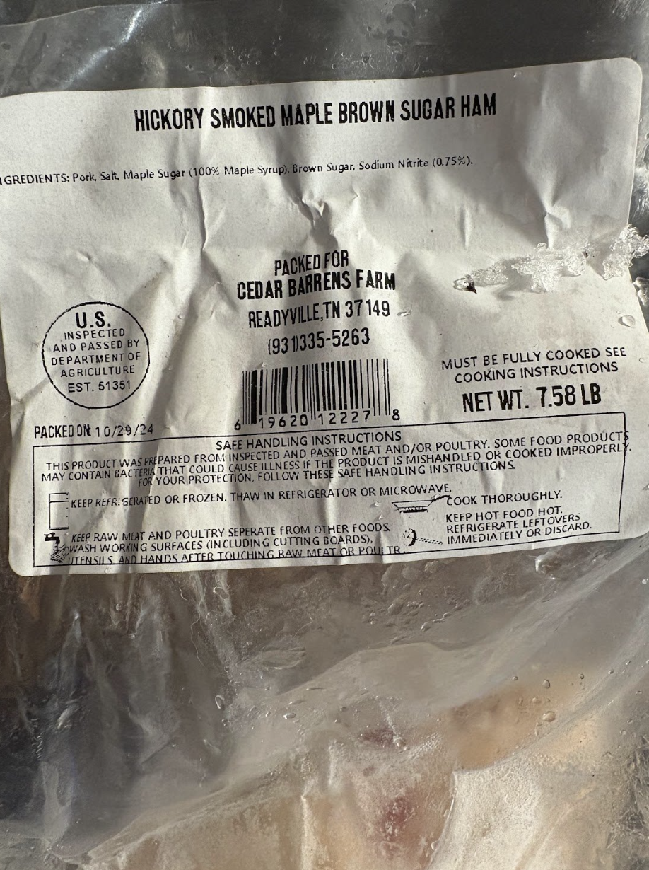 Maple Smoked Brown Sugar Cured Ham